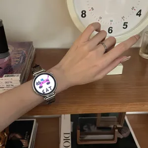 Tie-dye fabric cute cat smartwatch strap for Huawei GT4 watch 3 4 pro denim style accessory