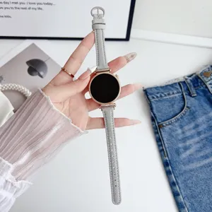 Denim fabric watch strap replacement stylish rose gold case design comfortable daily wear