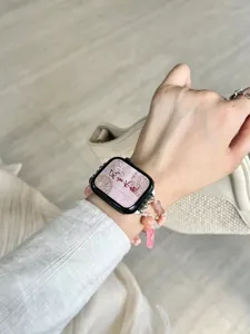 Cinturino per orologio in perline di ricambio compatibile con Apple Watch, design cinese elegante.