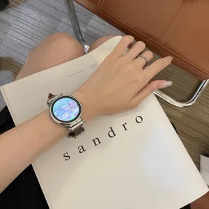 Stylish fabric smartwatch band with cute cartoon pattern, compatible with various watch models.