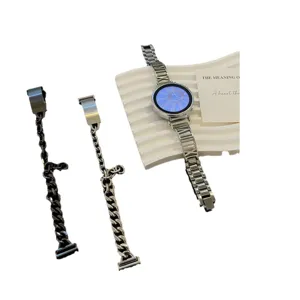 Metall Smartwatch Armband Ersatz Armband mit roemischen Ziffern fuer Samsung und Huawei GT4