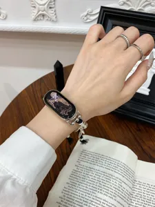 Εθνοτικό βραχιόλι αστέρι συμβατό με Xiaomi smart band, σικ μεταλλικό σχέδιο και χάντρες.