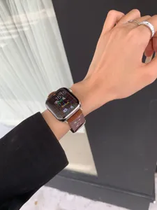 Niedliches Korduhrenarmband weiches Leder Ersatzarmband kompatibel mit apple watch