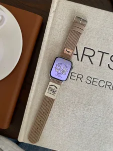 Kord Apple Watch Armband mit süßem Welpen-Druck, weiches Lederarmband für iWatch.