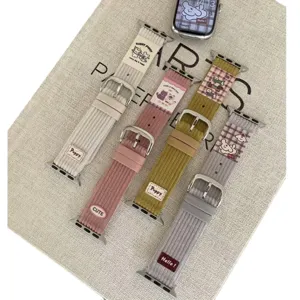 Süße Kord Ersatzarmbänder für Apple Watch weiche Stoff Armband Zubehör sehr modisch
