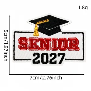 écusson brodé de la saison de remise des diplômes américaine badge 2027 accessoire vêtement