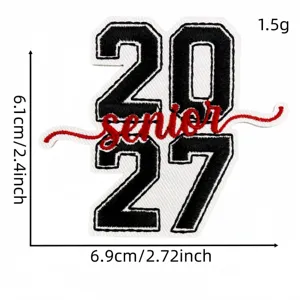 Patch brodé de saison de remise des diplômes américaine 2027 senior insigne vêtements accessoire