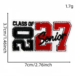 Écusson brodé de la saison des diplômes américains 2027 badge lettre accessoire vêtement