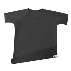 Camiseta interior hombre manga corta antisudor con almohadillas axilares negro transpirable