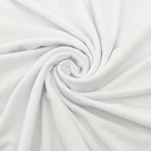 Primer plano de tela de punto blanca transpirable para camiseta antisudor de hombre