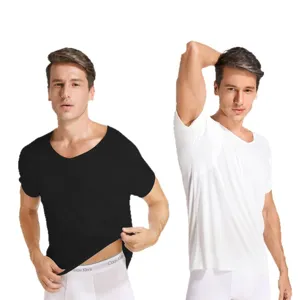 Camiseta hombre manga corta antitranspirante transpirable cuello en V ropa interior top