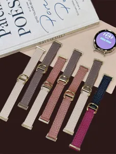 Echte Lederarmbänder für Damen mit goldenen Schnallen, idealer täglicher Uhrenersatz.