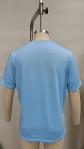 Women's solid light blue casual short sleeve t-shirt basic minimalist fashion top daily wear