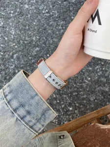 Canvas smartwatch replacement strap compatible with Huawei Xiaomi stylish wrist band casual design