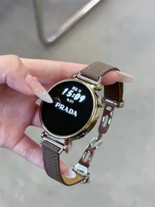 Echtleder Uhrenarmband mit D-Schnalle Ersatzarmband kompatibel mit Huawei Smartwatch.