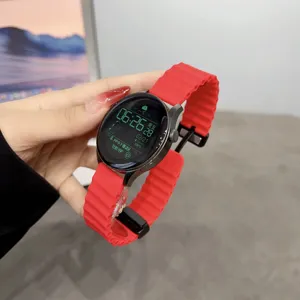 Rotes Silikon-Ersatzarmband für Smartwatch, weiches und bequemes Handgelenkband Design.