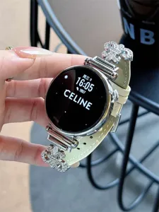 Replacement metal rhinestone smartwatch strap luxury style elegant accessory compatible with smart watch
