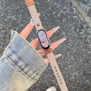 Canvas Leather Watch Band Replacement Strap Compatible With Huawei Samsung Smartwatch Fashion Casual Wristband