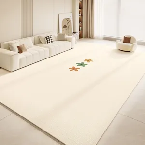 Detailed view of the minimalist waterproof PVC floor mat, easy to clean for living room use.