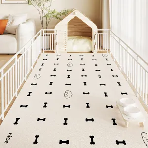 Tappetino per animali in PVC impermeabile con motivi di ossa e testo per cani e gatti.