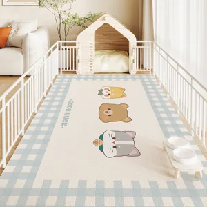 Tappeto per box animali in PVC impermeabile, simpatico design con animali cartone.