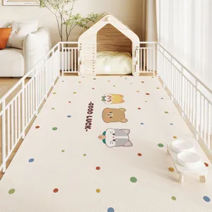 Tappetino protettivo impermeabile in PVC per box animali, facile da pulire con design carino.