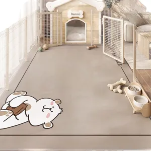 Tappeto per animali domestici con grazioso orsetto, tappeto impermeabile e resistente.
