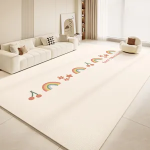 Modern minimalist PVC waterproof living room floor mat large playpen mat detail view