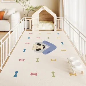 Vista dettagliata del tappetino di raffreddamento impermeabile in PVC per animali con simpatico cane.
