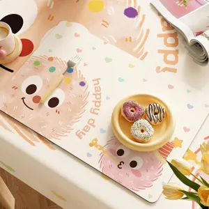 Süßes PVC Cartoon Tischset wasserdicht abwischbar Küchentisch Matte pflegeleichte Unterlage