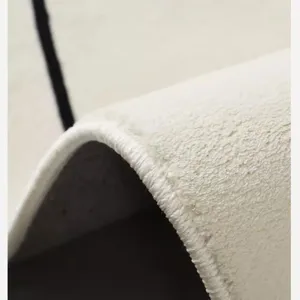 Plush fluffy imitation cashmere bedside carpet with fine edge binding for bedroom decor