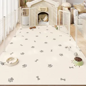 Tapete para Mascotas de PVC Impermeable y Antideslizante Alfombra para Parque de Perros Resistente al Desgaste para Sala de Estar Hogar Estampado Estrellas