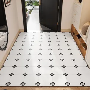 Minimalist PVC floor mat waterproof easy clean anti-slip kitchen entryway mat