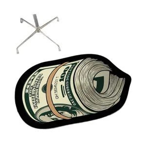 Tapis de sol imitation cachemire motif billet de dollar, absorbant séchage rapide pour chambre.