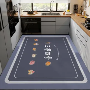 Kitchen floor mat absorbent non-slip diatomaceous mud modern simple home decor rug