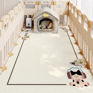 Simple PVC pet mat for living room, waterproof, wear-resistant, easy to clean, playpen mat.