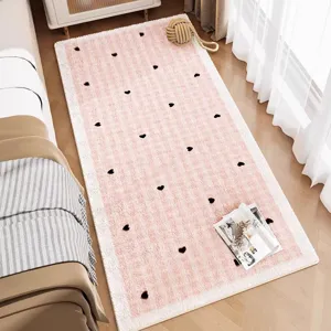 Cute cartoon imitation cashmere rug, soft bedside carpet and cozy home sofa cushion.
