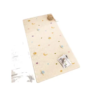 Cartoon cute faux cashmere rug for bedroom, soft skin-friendly bedside carpet and cozy sofa mat.