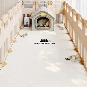 Detailed view of the waterproof PVC pet mat featuring soft texture and easy-to-clean surface.