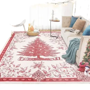 Weihnachtsbaum großer Wohnzimmer Teppich gemütliche Deko Bodenmatte weicher Teppich
