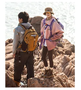 Large capacity outdoor backpack waterproof hiking travel rucksack for men and women.
