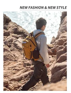 Large capacity outdoor backpack waterproof hiking rucksack for men and women mountaineering bag