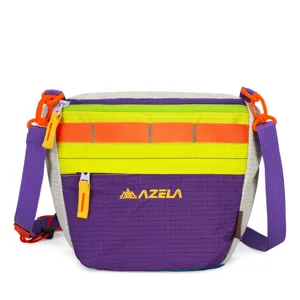 Azela outdoor dopamine color block casual sports crossbody shoulder bag for hiking travel