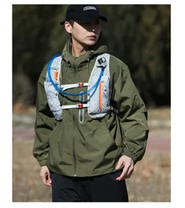 Gilet da corsa di idratazione leggero zaino sportivo maratona con tubi d'acqua.