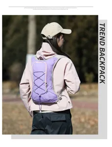 Gilet zaino di idratazione per corsa ultraleggero per maratona, borsa sportiva da esterno in rete.