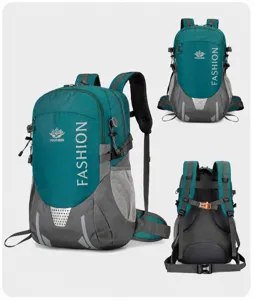 Lake blue large capacity outdoor mountaineering backpack men and women travel hiking bag