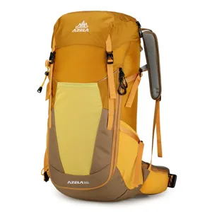 Close-up of the 36L waterproof nylon backpack suspension carrying system and outdoor details.