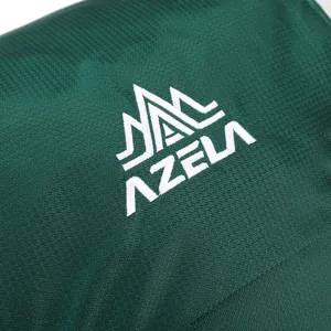 Close-up detail of the 35L outdoor mountaineering backpack featuring durable green fabric.