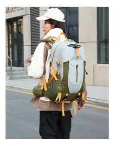 Nylon outdoor travel hiking backpack water-repellent professional mountaineering rucksack for men women