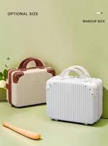 Mini makeup box 14 inch portable cosmetic case travel luggage storage vanity organizer bag
